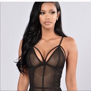 Black Fashion Nova Bodysuit